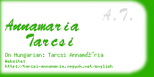 annamaria tarcsi business card